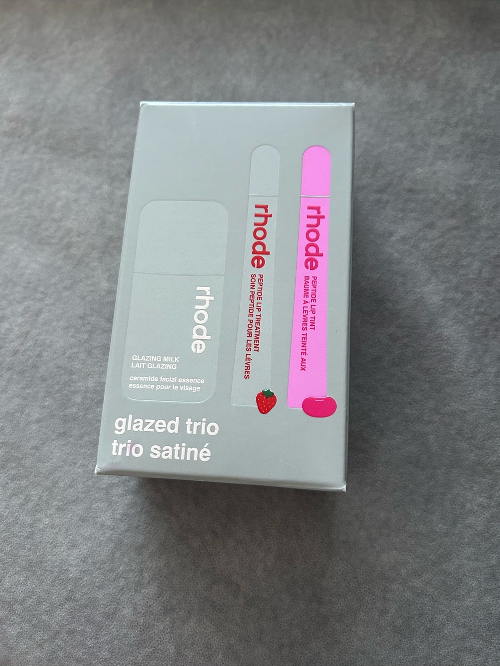 rhode Glazed Trio Set | Glazing Milk + Jelly Bean + Strawberry Glaze | NIB